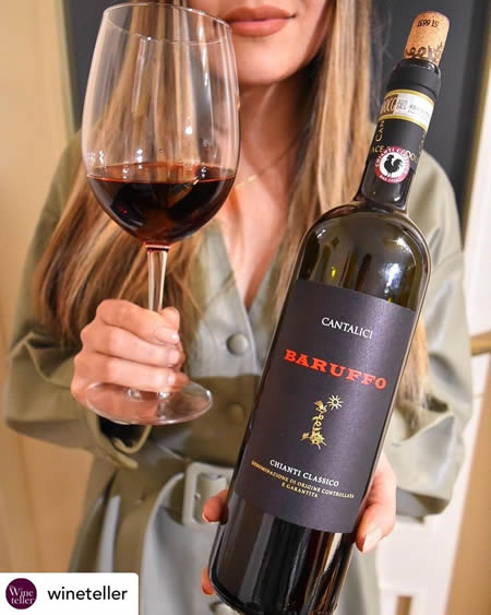 WineTeller a wine blogger tastes one of Chianti Classico Baruffo wine
